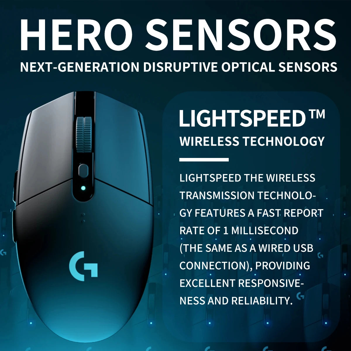 Logitech G304 /G305 FPS Gaming Mouse 1ms Low Latency Wireless LIGHTSPEED Technology
