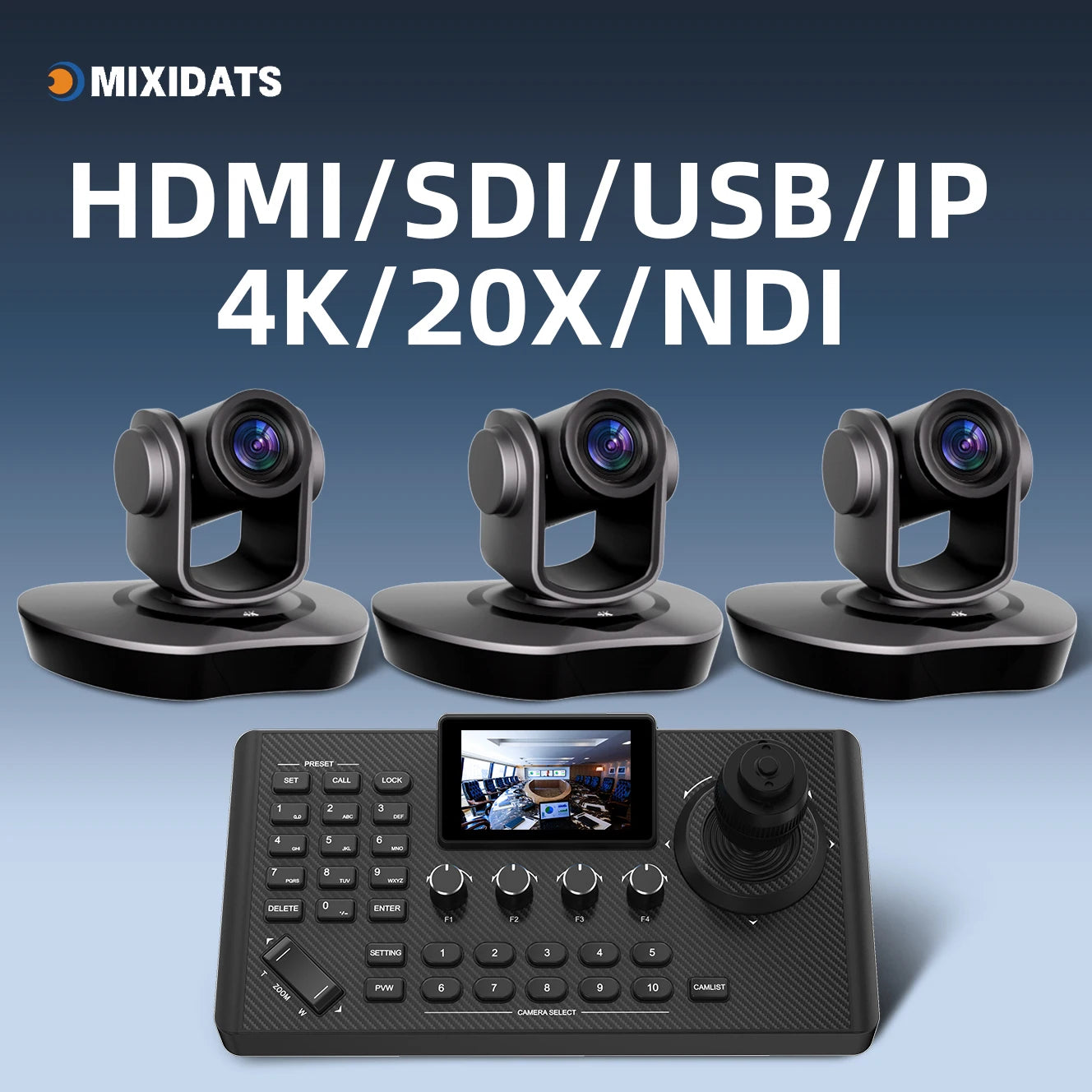 4K PTZ Video Conference Camera Kit with 20X Zoom & NDI