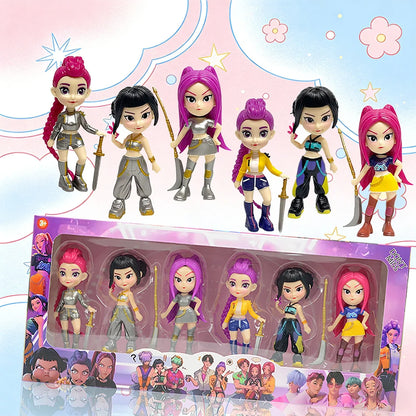 HOT Anime Kpops Demon Hunters Figure Rumi Zoe Mira anime polyvinyl chloride character collection desktop trinkets Childrens gift