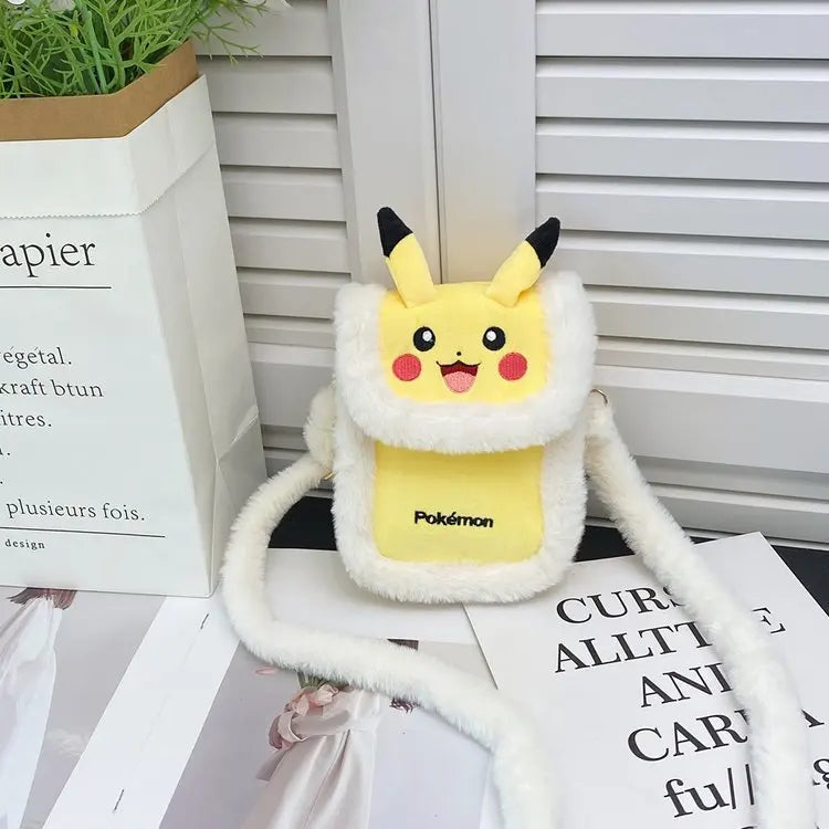 New Cute Pokemon Pikachu Plush Anime Bags Women’s Crossbody Bag Creative Cartoon Decoration Backpack Birthday Gifts Toys