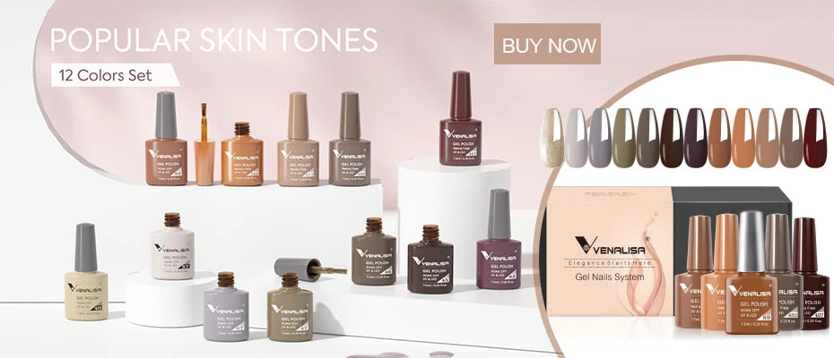 Venalisa VIP4 Nail Gel Polish HEMA/TPO FREE Full Coverage Beautiful Semi Permanent Soak Off UV LED Gel Nail Polish Gel Lacquer