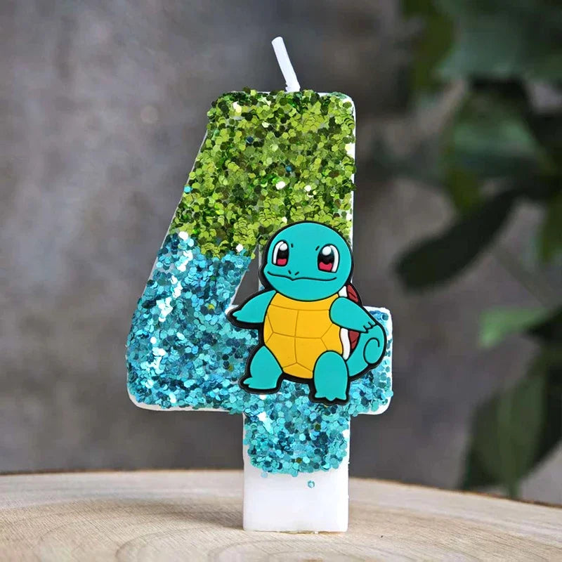 Cute Pokemon Monster Candle Kids Birthday Cake Decoration Cartoon Anime Figure Supplies Party Accessories Christmas Gifts