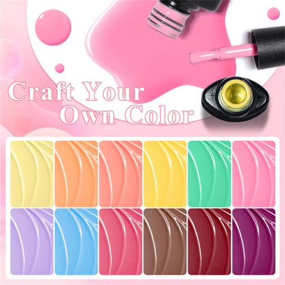 27pcs Gel Nail Polish Set Pink Red Glitter Semi Permanent UV Gel Polish Kits All For Manicure Soak Off Vernis DIY Nail Supplies