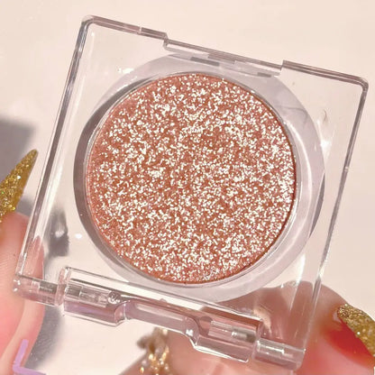 Monochrome White Shiny Highlighter Palette Gorgeous Glitter High Gloss Long Lasting Pearlescent Shimmer Brighten Bronzers Makeup