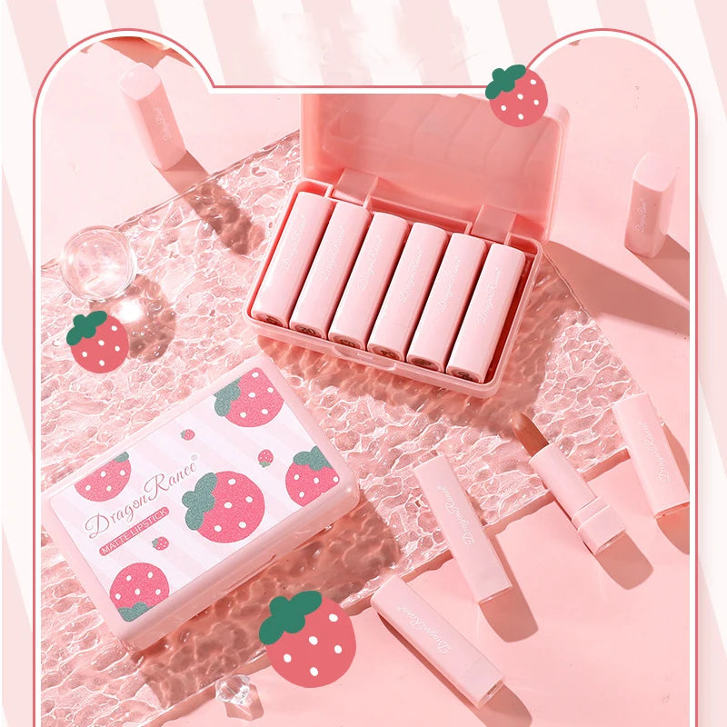 6 Colors Matte Lipstick.