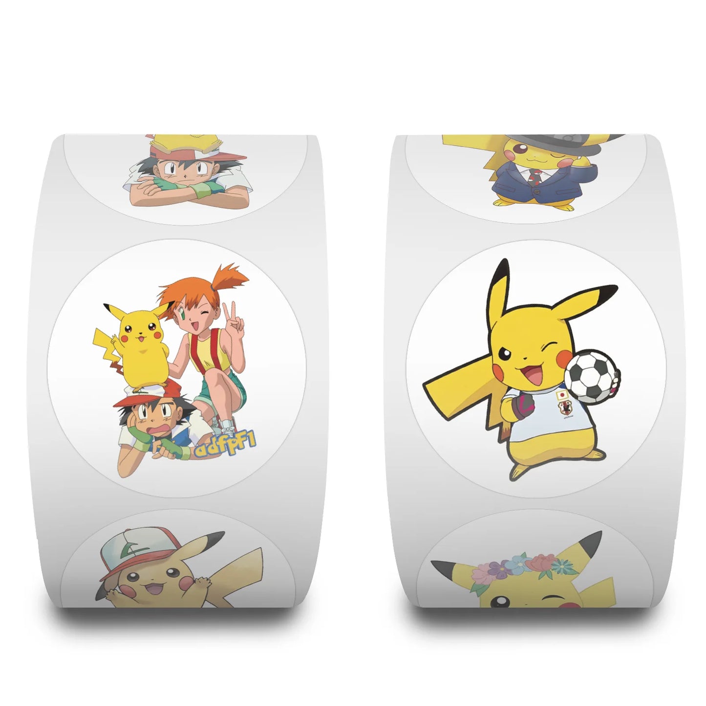1000/500Pcs Pikachu Sticker Pokemon Roll Stickers Tape Hand Account DIY Decorative Seal Waterproof Cup Sticker Kawaii Gift Toys