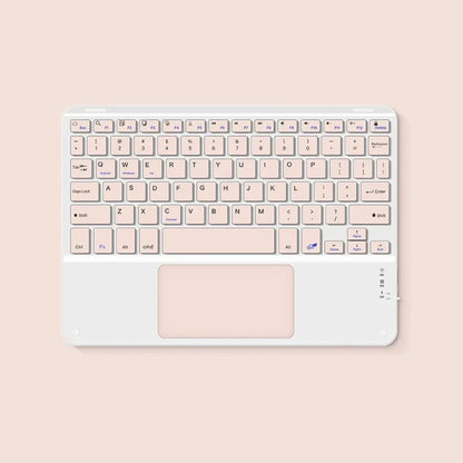 Spanish/English Bluetooth Keyboard 10 inch for iPad Air Pro Wireless Rechargeable Keyboard for Phone Tablet Laptop Universal