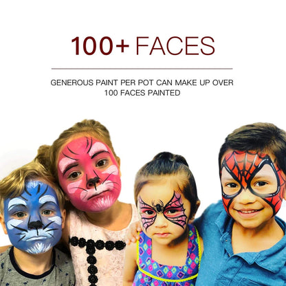20 Colors Professional Face Paint Body Paint with Brush Water Based Face painting Makeup Safe Single Color For Adults Cosplay
