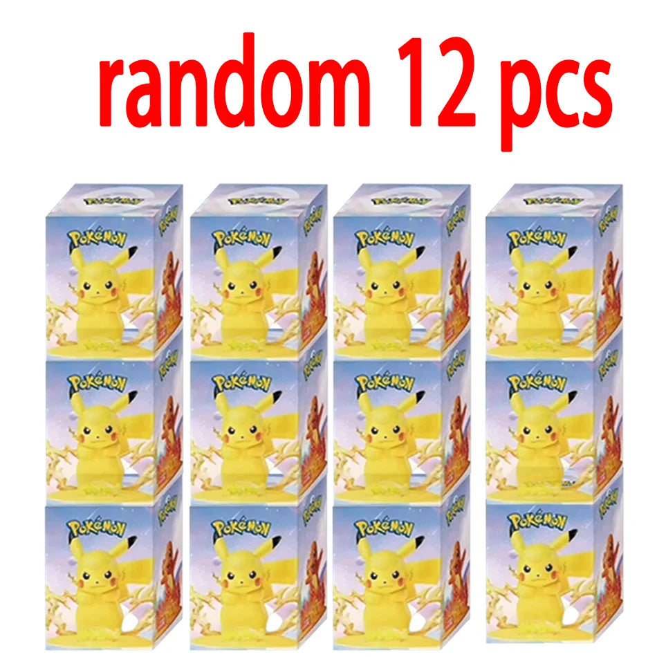 12 style Pok é mon Action Dolls Pikachu Blind Box Anime Models Desktop Decorations Pok é mon Toys Children's Birthday Gifts