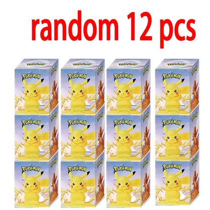 12 style Pok é mon Action Dolls Pikachu Blind Box Anime Models Desktop Decorations Pok é mon Toys Children's Birthday Gifts