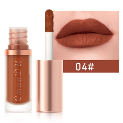 CmaaDu Waterproof Matte Velvet Lip Glaze: Long-Lasting Non-Stick Liquid Lipstick