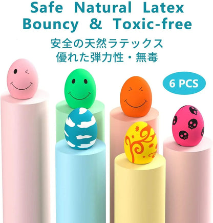 Rubber Dog Puppy Pet Play Squeaky Ball Chewing Toys with Face Fetch Bright Balls Pet Dog Supplies Puppy Popular Toys