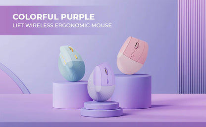 Seenda Vertical Wireless Mouse Type C Rechargeable Ergonomic USB & Type C Mice for Laptop Laptop PC MacBook Windows Android