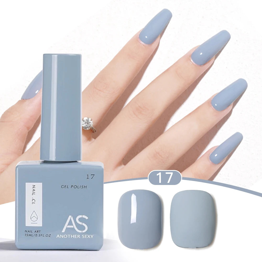 AS 1pc 15ml Bright Yellow Gel Nail Polish Starter Pure Soak Off No Wipe Nail Gel Polish Varnish Suitable For All Seasons