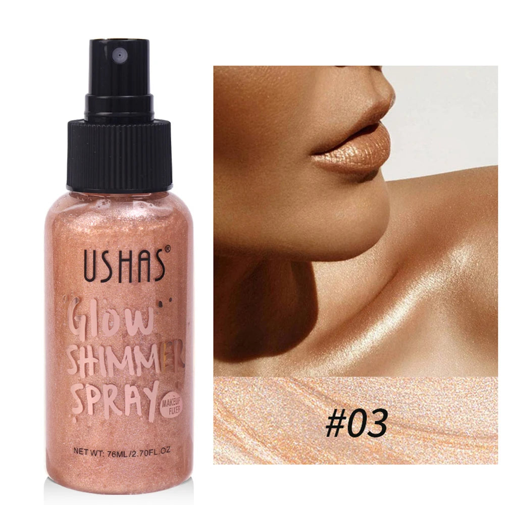 Liquid Face & Body Shimmer Highlighter | 76ml Glow Illuminator & Long-Lasting Oil-Control