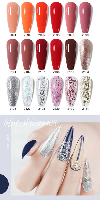 Clou Beaute 10/12/20/24pcs Gel Nail Polish Set Color 15ml White Glass Bottle Nail Art Kit Semi Permanent Gellack Nail Varnish