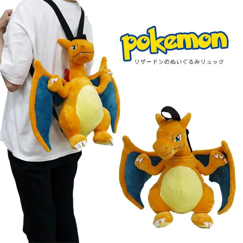 Cute Pokemon Backpack Kawaii Japanese Style Plush Bag Gengar Eevee Snorlax Backpack Schoolbag Cosplay Props Fashion Gifts