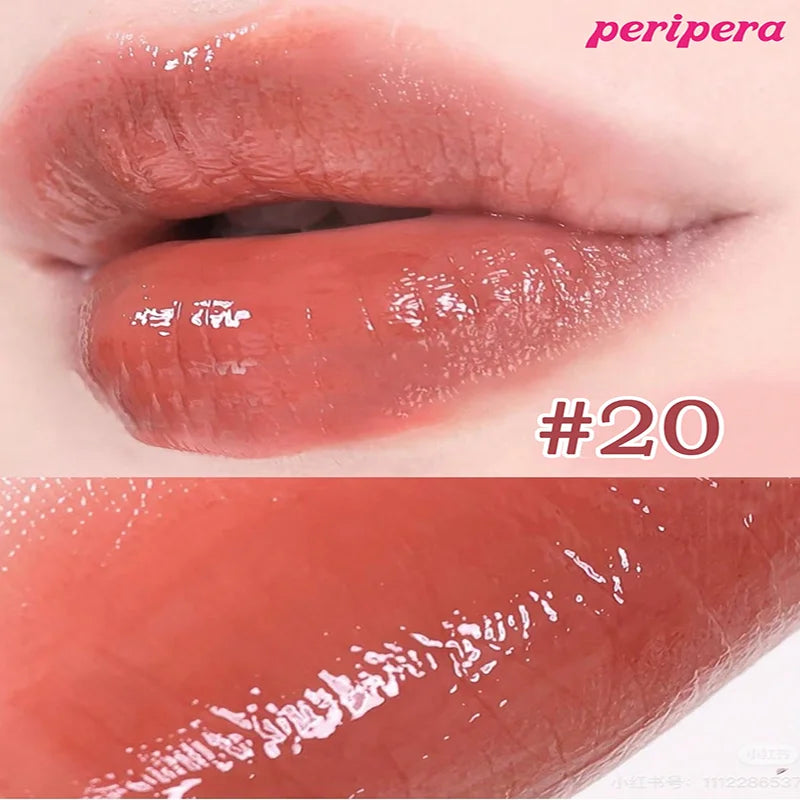 K-Beauty Glass Lip Gloss Tint,Watery Shine, 16H Moisture, Non-Sticky & Mask Friendly,Natural Plump Look