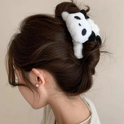 Plush Panda Shark Hair Clip.