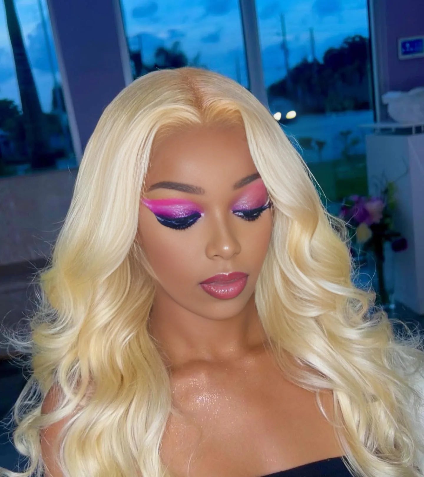 40Inch 613 13x6 Lace Front Wig Human Hair Body Wave Blonde Wig Human Hair 613 HD Transparent Blonde Lace Front Wigs Pre Plucked