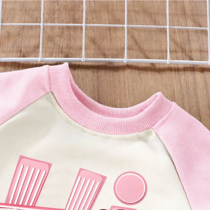 Minnie Printed Girls Fashion O Neck Hoodies Disney Children Casual Sweatshirts Spliced Long Sleeve Kids Spring and Autumn Tops