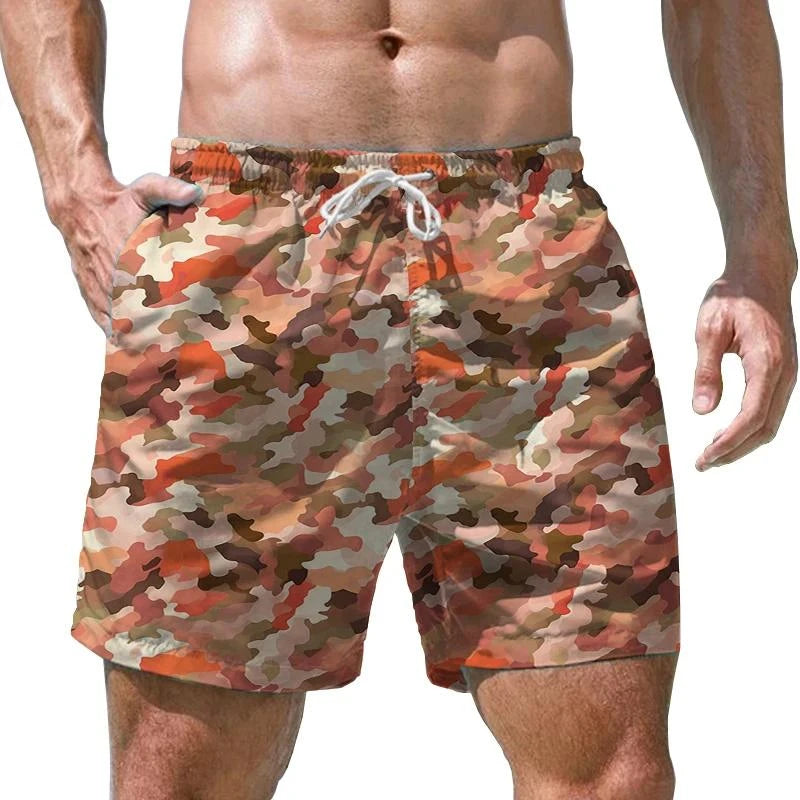 Camouflage Military Beach Shorts Men 3D Print Army Veteran Board Shorts Quick Dry Swimsuit Swim Trunks Cool Soldiers Ice Shorts