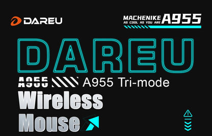 DAREU PC Gamer Mouse 12000DPI RGB Tri-mode Wireless Bluetooth Mice with Charging Dock AIM-WL Sensor for Laptop PC
