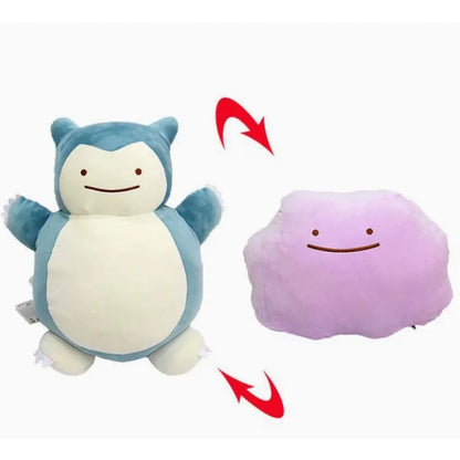 15/28cm Pokemon Ditto Snorlax Peluche Dolls Ditto Reversible Pillow Transform Snorlax Stuffed Doll Pillow Cushion Birthday Gifts
