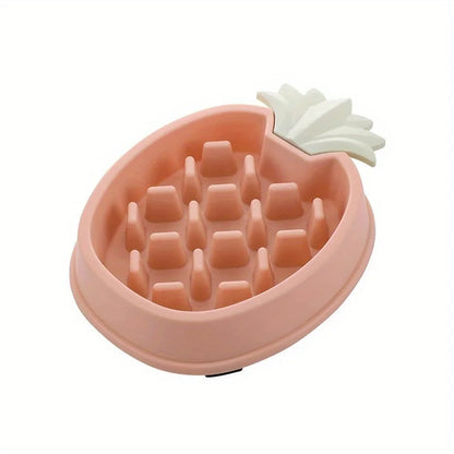 1pc Pineapple Shaped Slow Feeder Pet Bowl Anti-choking Dog Food and Water Bowl Pet Slow Feeding Basin Pet Puzzle Food Feeder
