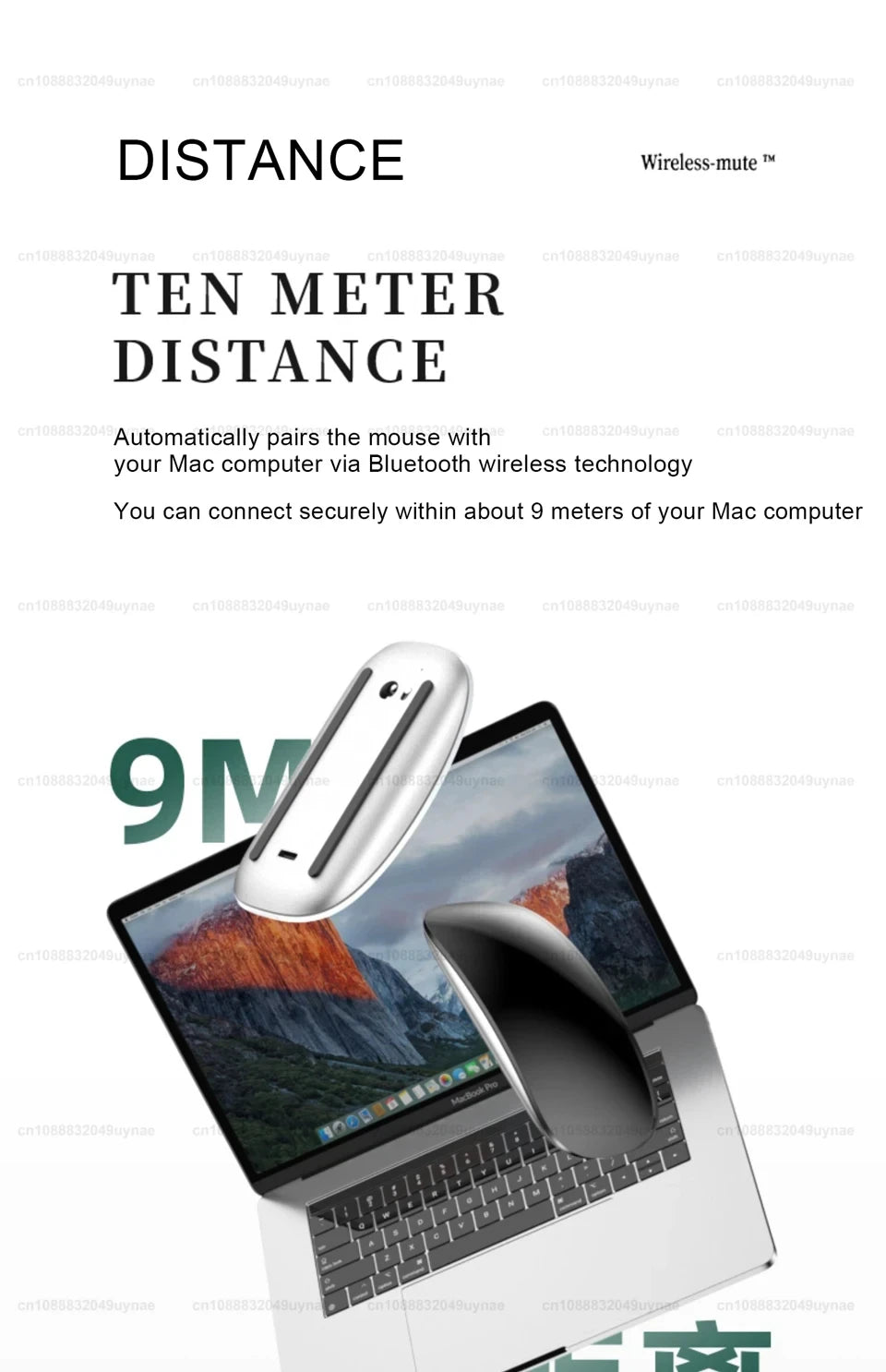 Apple Magic Wireless Bluetooth Mouse (Multi-Touch)