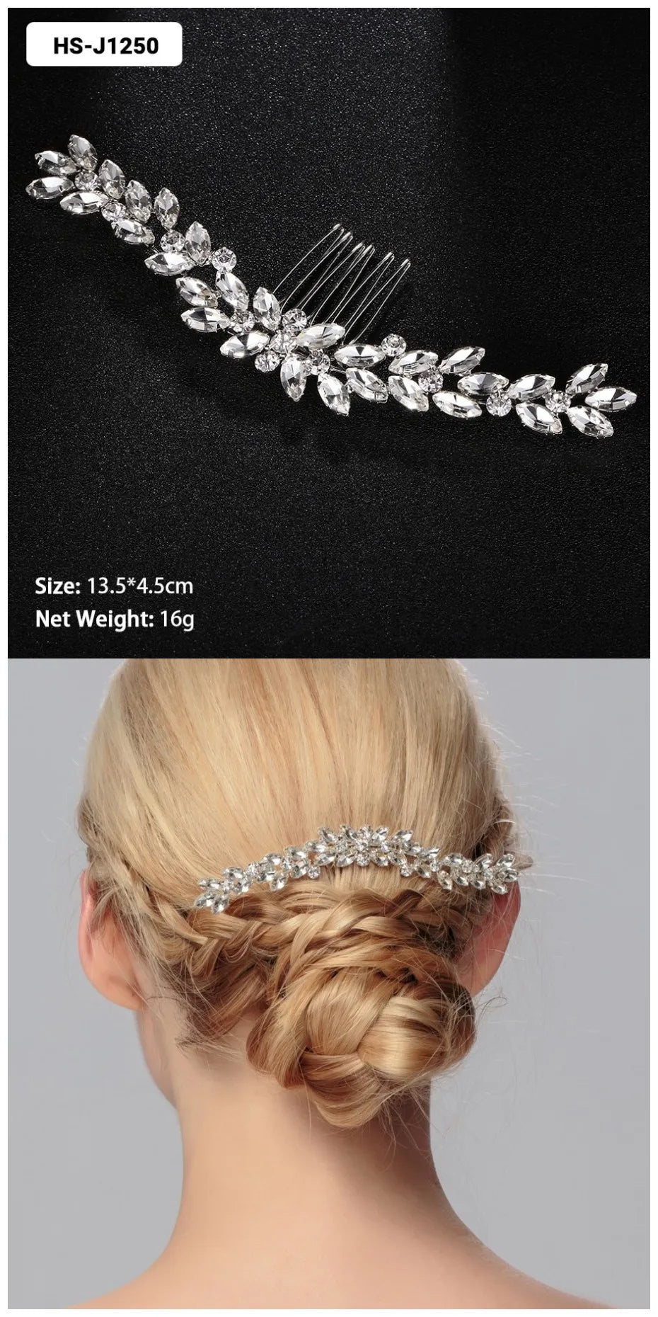 Crystal Bridal Hair Comb.