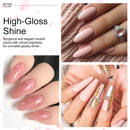 MOSKANY 12ML Nail UV Gel Polish Set Pink Red Manicure 6 Color Soak Off Semi Permanent UV Gel Polish Varnish Kit Nails Supplies