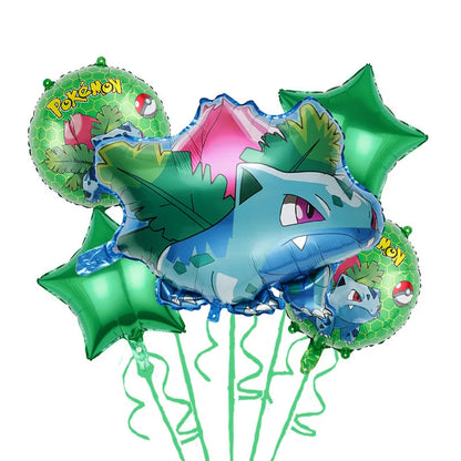 Pokemon Set Series Balloon Set Pikachu Charmander Children's Birthday Toy Decoration Aluminum Film Balloon Party Supplies