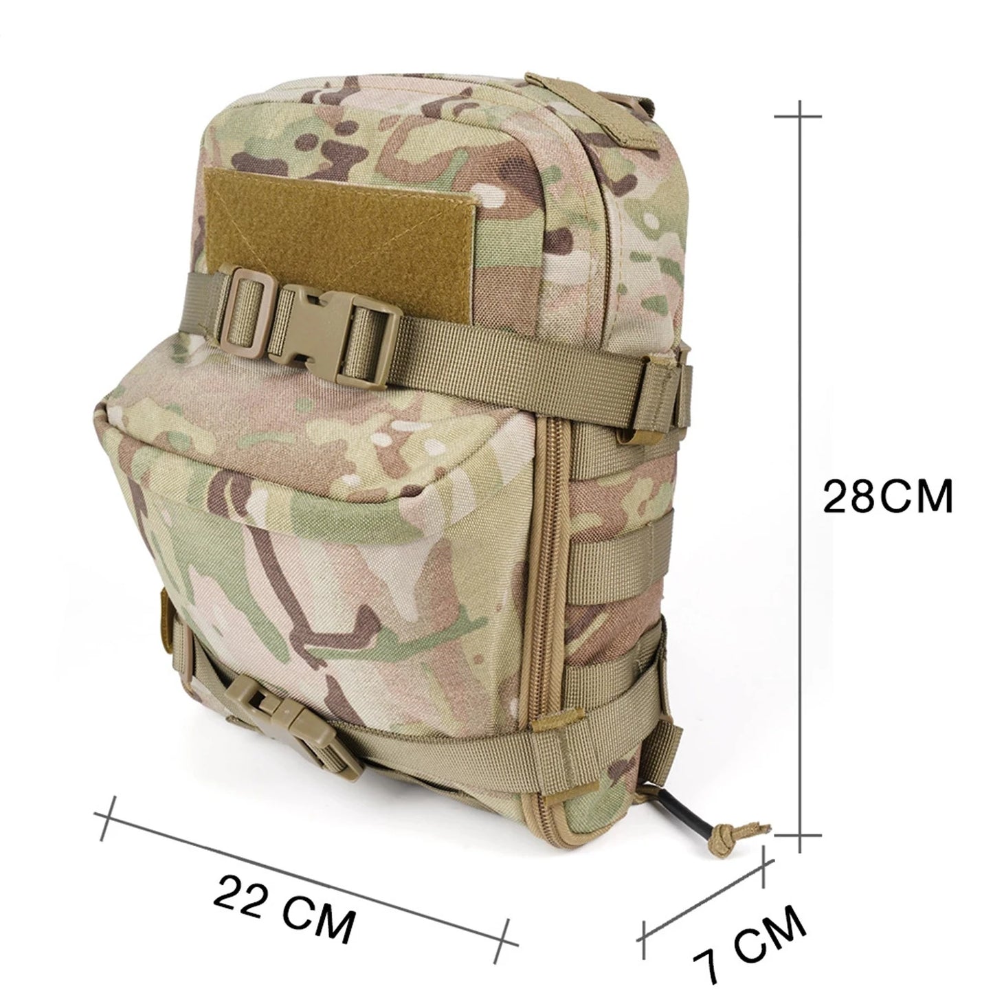 Tactical MOLLE Hydration Pack Water Reservoir Bag Outdoor Water Bladder Carrier Pack for Vest Backpack