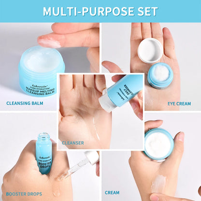 lakerain Pure Hydration! Travel Skin Care Set: 5-Piece Mini Essentials Kit