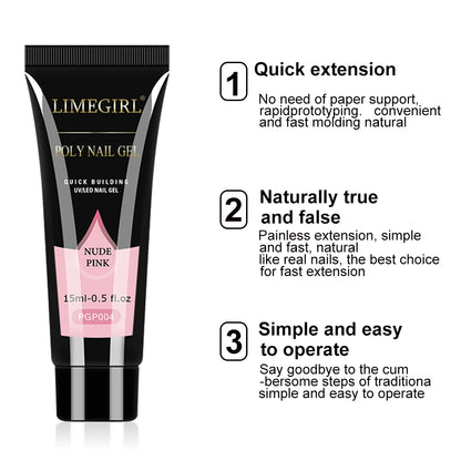 LIMEGIRL 8ml Gel Nail Polish Kit with UV Nail Lamp Electric Nail Drill UV Soaking Gel Base and Top Coat Gel Polish Nail Tool Kit