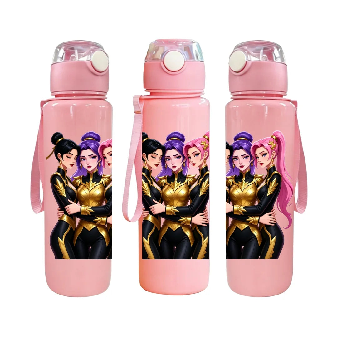 K-Pop Demon Hunters "Golden Armor" Water Bottle: 3D Printed High-Capacity Portable Flask
