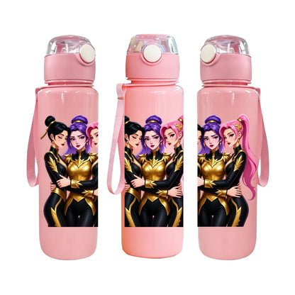 K-Pop Demon Hunters "Golden Armor" Water Bottle: 3D Printed High-Capacity Portable Flask