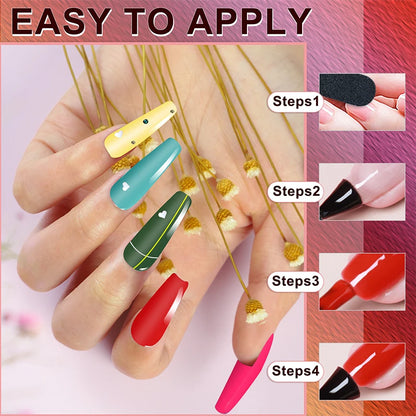Nail Gel Polish Kit With LED Nail Lamp Semi-Permanent 27 Colors Soak Off Base&Top Coat Varnish Manicure Set For Nails Salon Kit