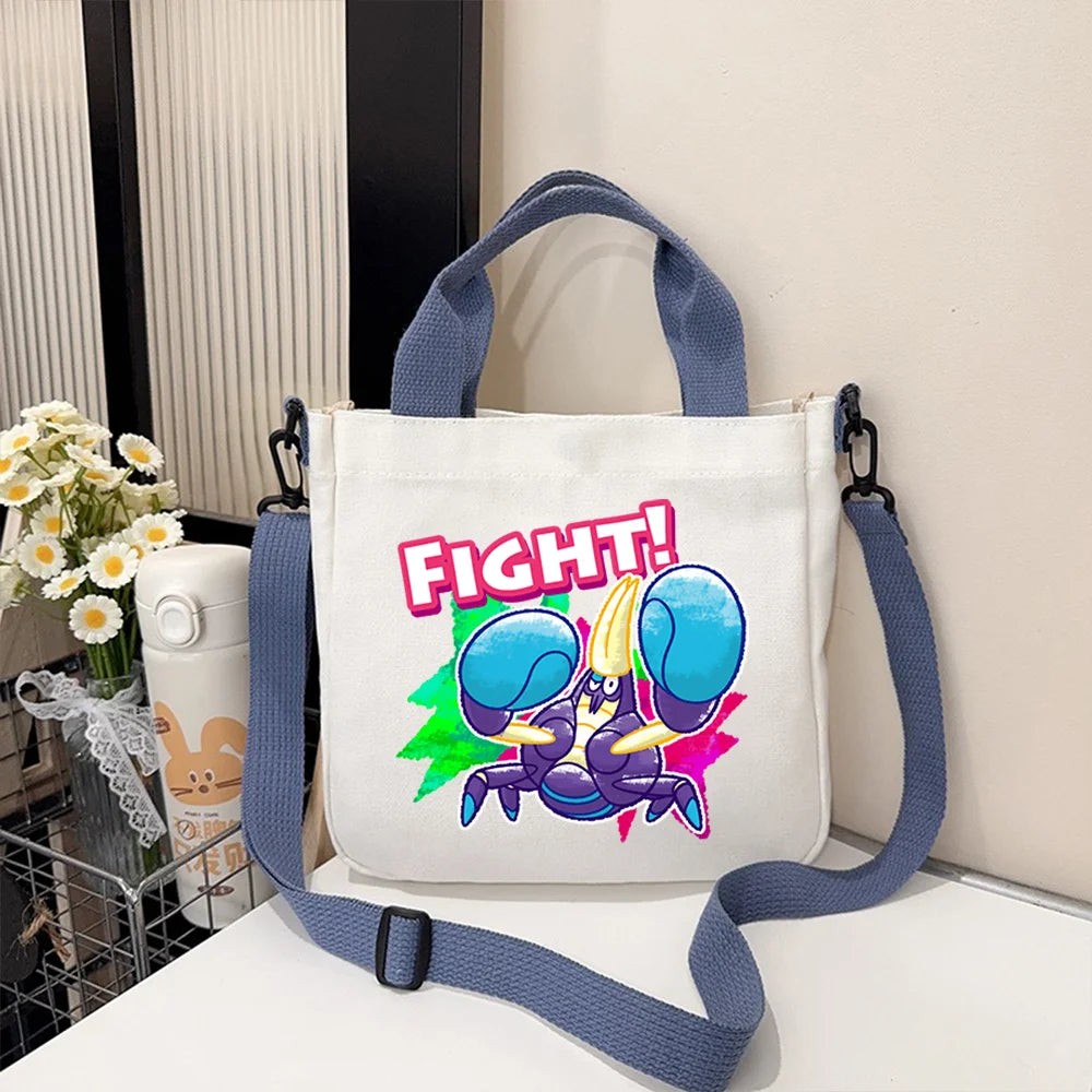 Pokémon Handbag Cartoon Children's Shoulder Bag Boys Girls Tote Bag Child Canvas Handbags Anime Crossbody Bag New Kids Gifts
