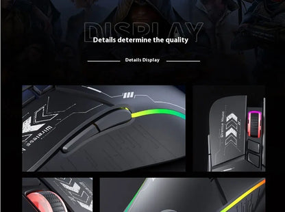 Mechanical Gear Wireless Bluetooth Dual-mode Silent E-sports Gaming Mouse with Type-C Charging