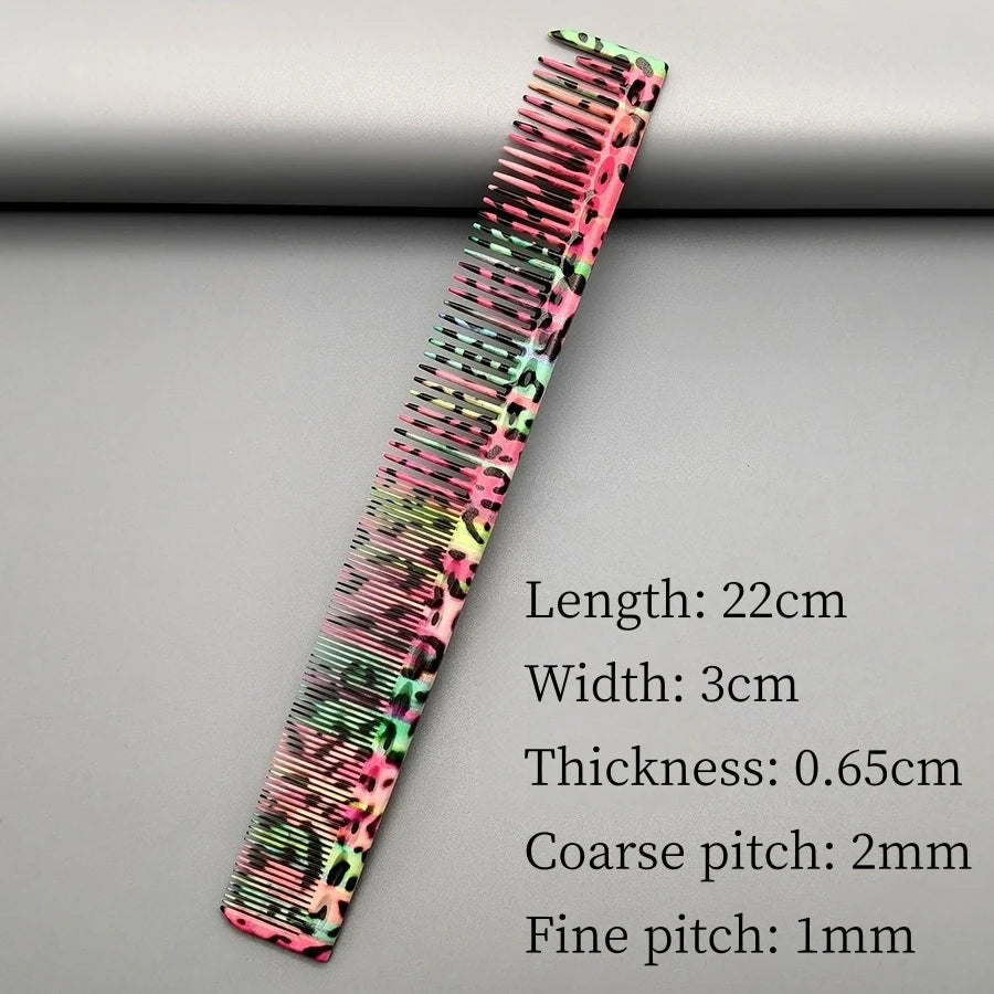 Hair Cutting Comb With Scale Cyan Yellow Ruler Haircut Combs Barber Shop Hairdressing Hairbrush Salon Styling Tools Y0521