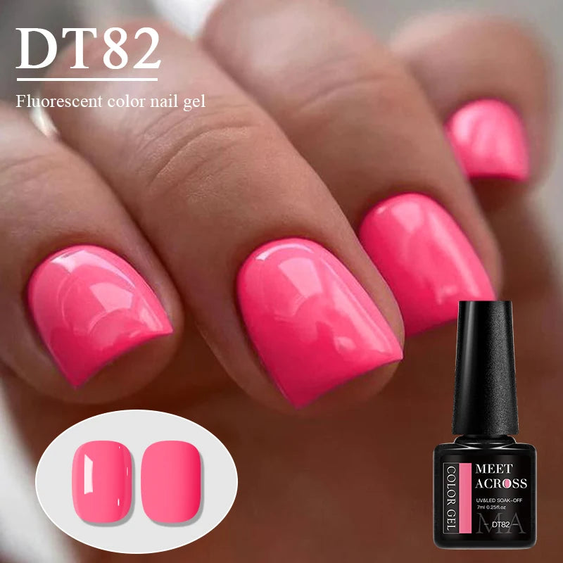 7ml Fluorescent Gel Nail Polish Ultra Bright Colors Spring Summer Nail Salon Supplies UV LED Long-Lasting Varnish DIY Manicure