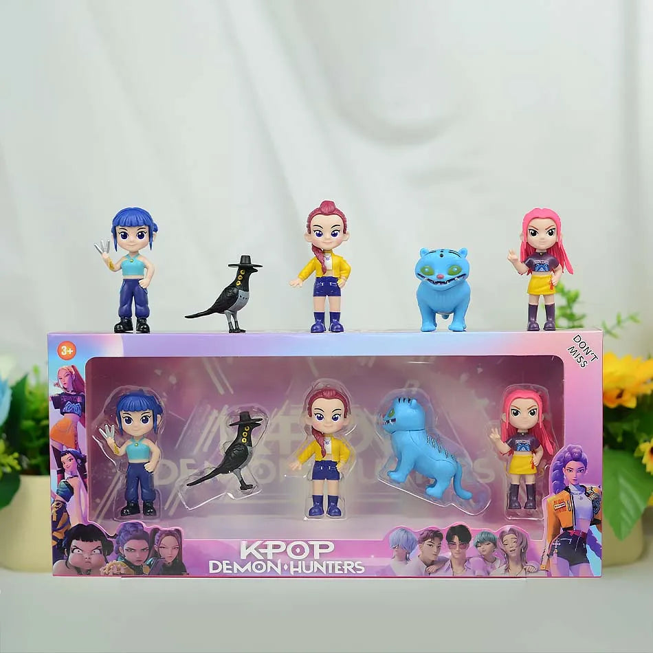HOT Anime Kpops Demon Hunters Figure Rumi Zoe Mira anime polyvinyl chloride character collection desktop trinkets Childrens gift