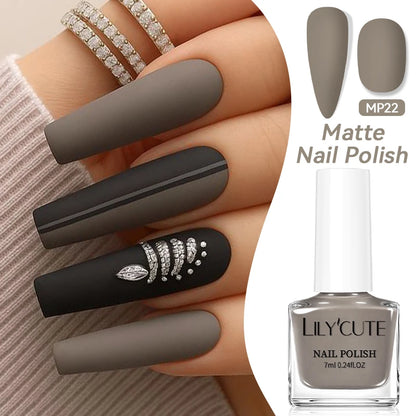 LILYCUTE 7ml Matte Nail Polish - 28 Autumn Colors