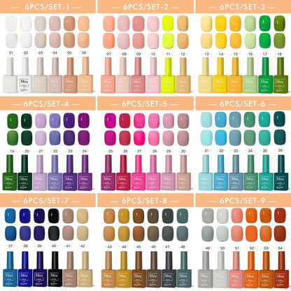 Nail Gel Polish Set DIY Nail Art 6pc Semi Permanent UV LED Gel Kit For Nails Decoration Manicure Soak Off Painting Vernis Design