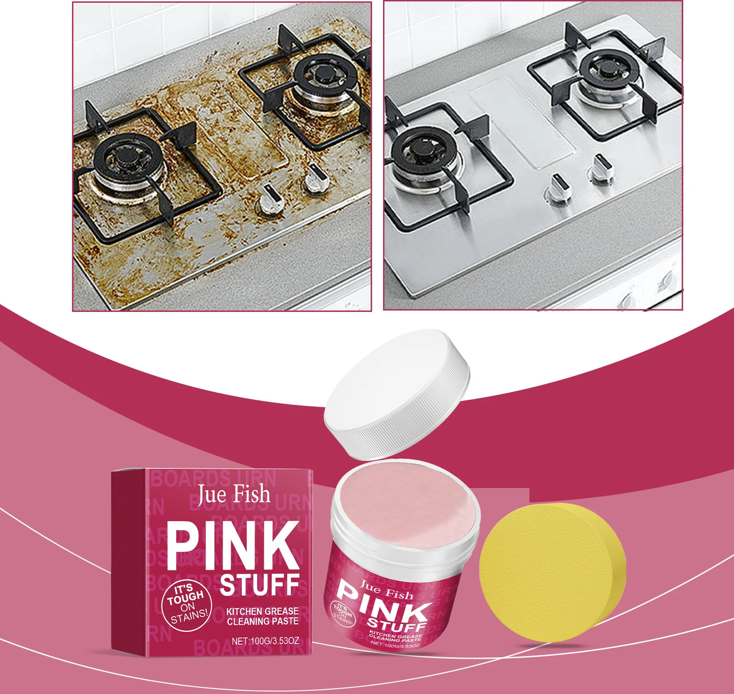Heavy Oil Cleaning Cream Cookware  Remover Pot Bottom Scale Polishing Oven Grease Dirt Cleaning Kitchen Cleaning Paste 100g