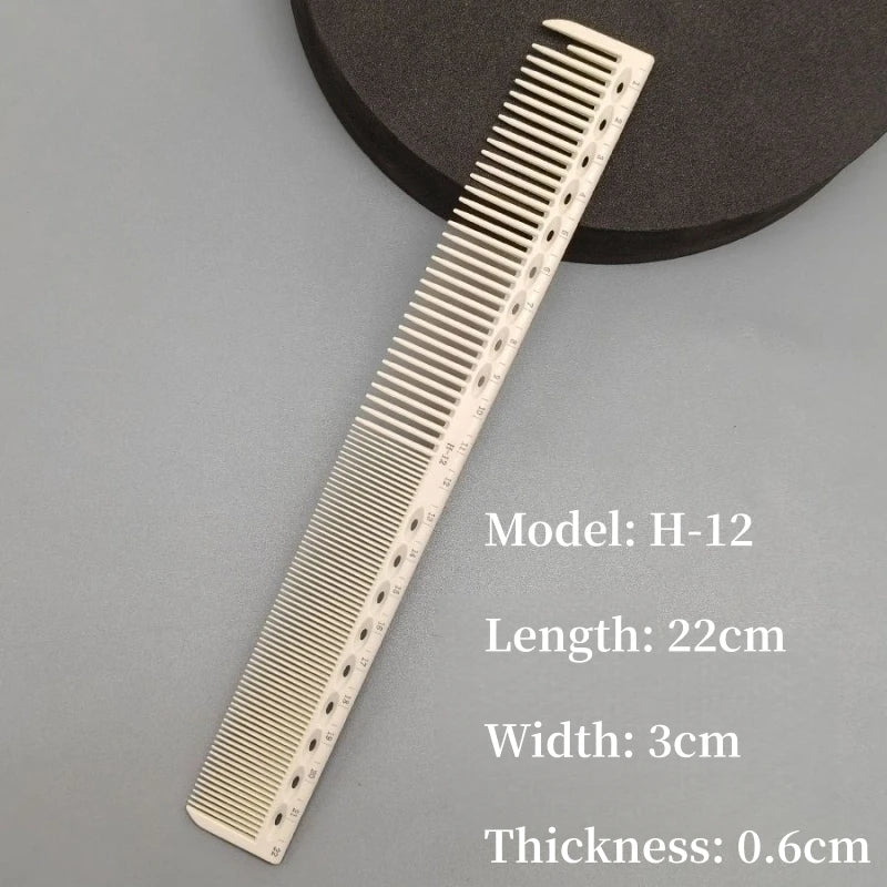Hair Cutting Comb With Scale Cyan Yellow Ruler Haircut Combs Barber Shop Hairdressing Hairbrush Salon Styling Tools Y0521