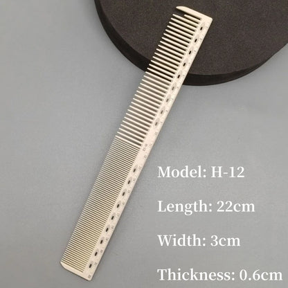 Hair Cutting Comb With Scale Cyan Yellow Ruler Haircut Combs Barber Shop Hairdressing Hairbrush Salon Styling Tools Y0521