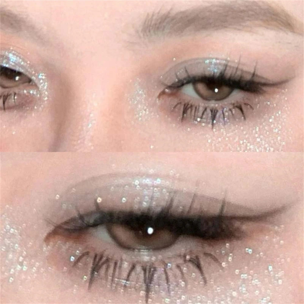 Metallic Glitter Eyeshadow Cream Sparkling Mousse Shimmer Highlighter Pressed Pigments Punk Purple Pearlescent Eyeshadow Palette